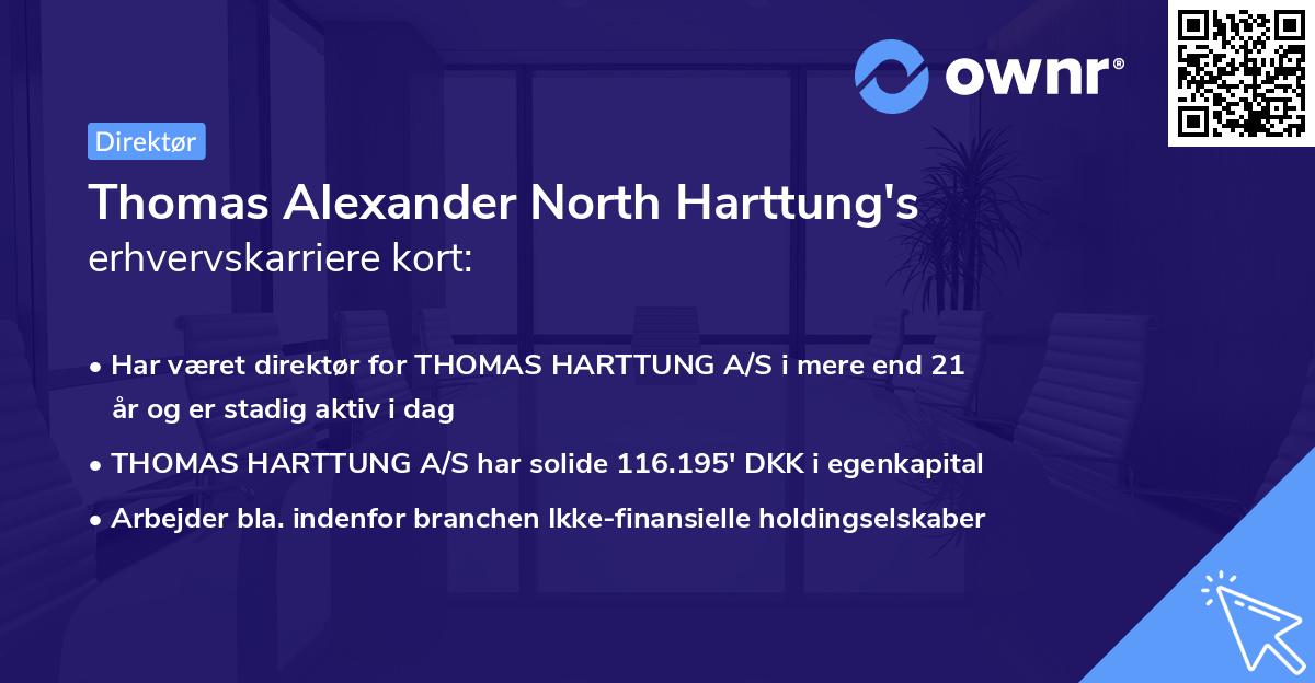 Thomas Alexander North Harttung's erhvervskarriere kort