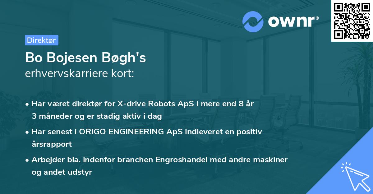 Bo Bojesen Bøgh's erhvervskarriere kort