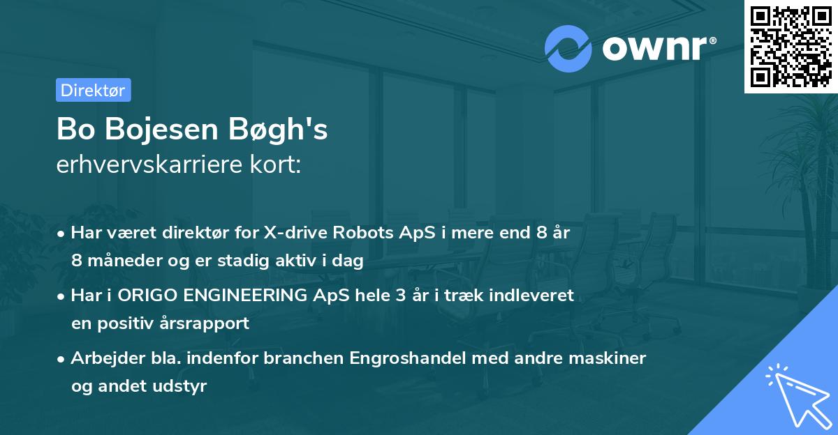 Bo Bojesen Bøgh's erhvervskarriere kort