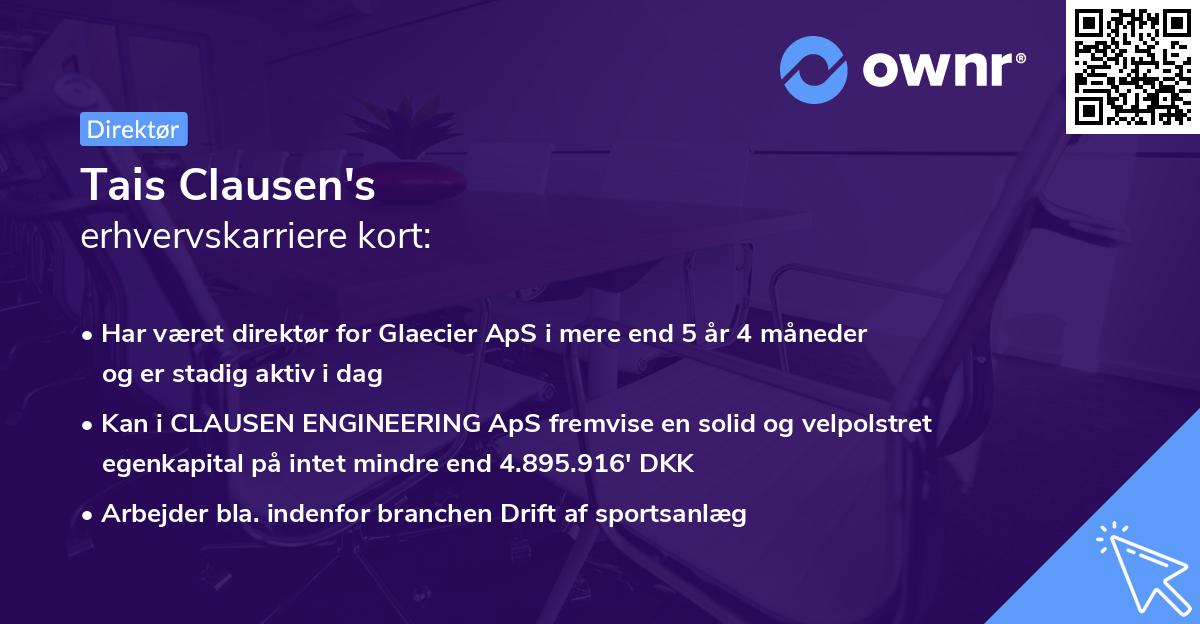 Tais Clausen's erhvervskarriere kort