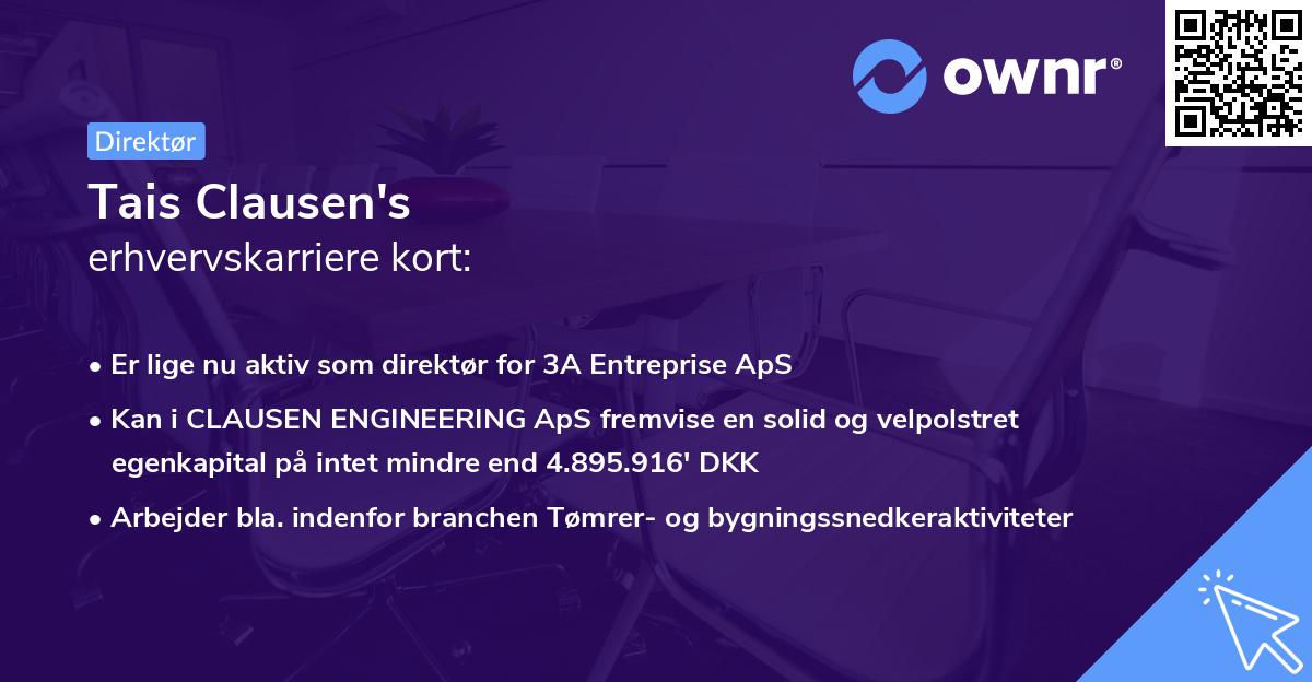 Tais Clausen's erhvervskarriere kort