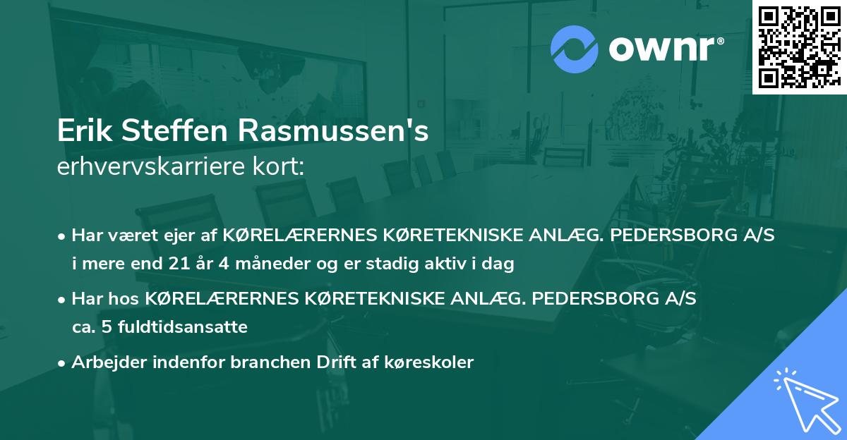 Erik Steffen Rasmussen's erhvervskarriere kort