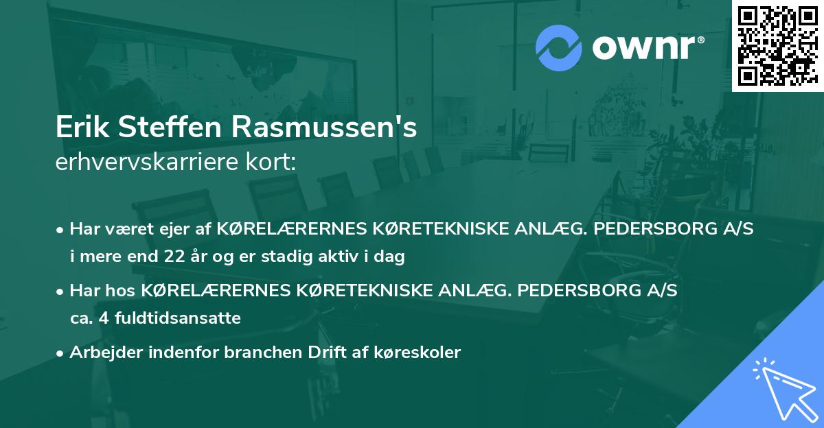 Erik Steffen Rasmussen's erhvervskarriere kort