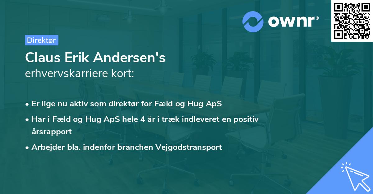 Claus Erik Andersen's erhvervskarriere kort