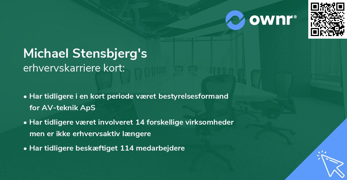 Michael Stensbjerg's erhvervskarriere kort