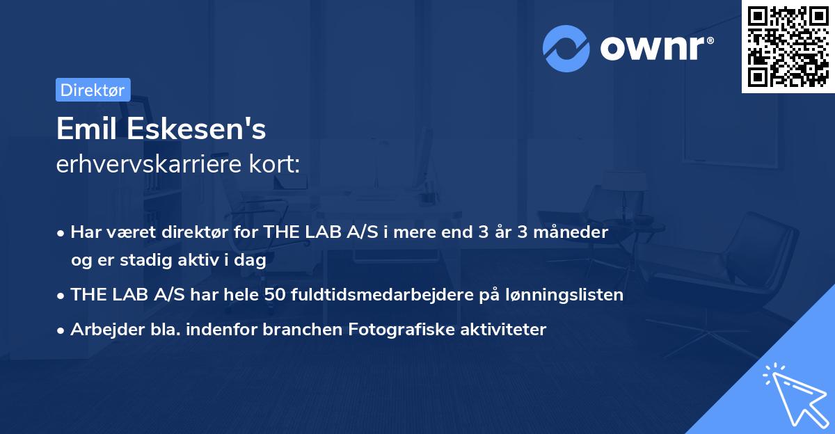 Emil Eskesen's erhvervskarriere kort