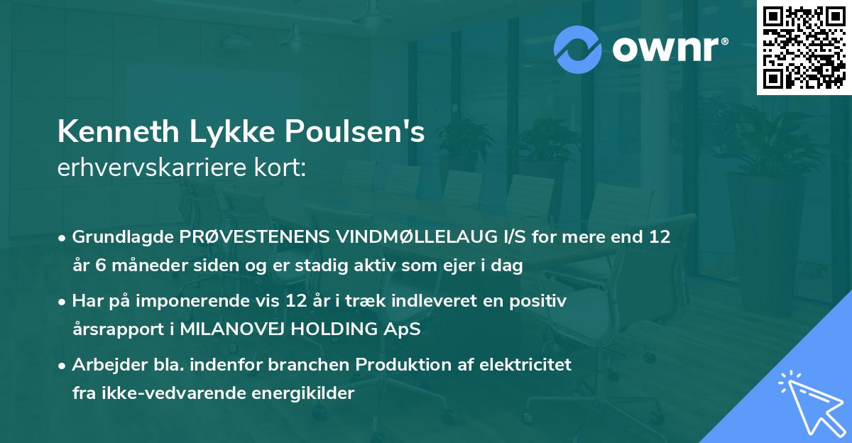 Kenneth Lykke Poulsen's erhvervskarriere kort