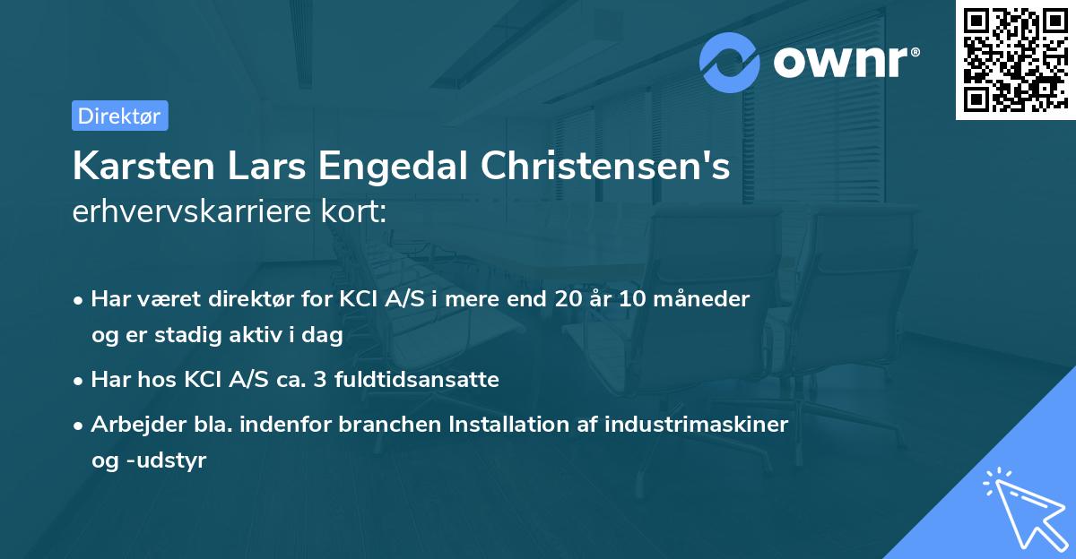 Karsten Lars Engedal Christensen's erhvervskarriere kort