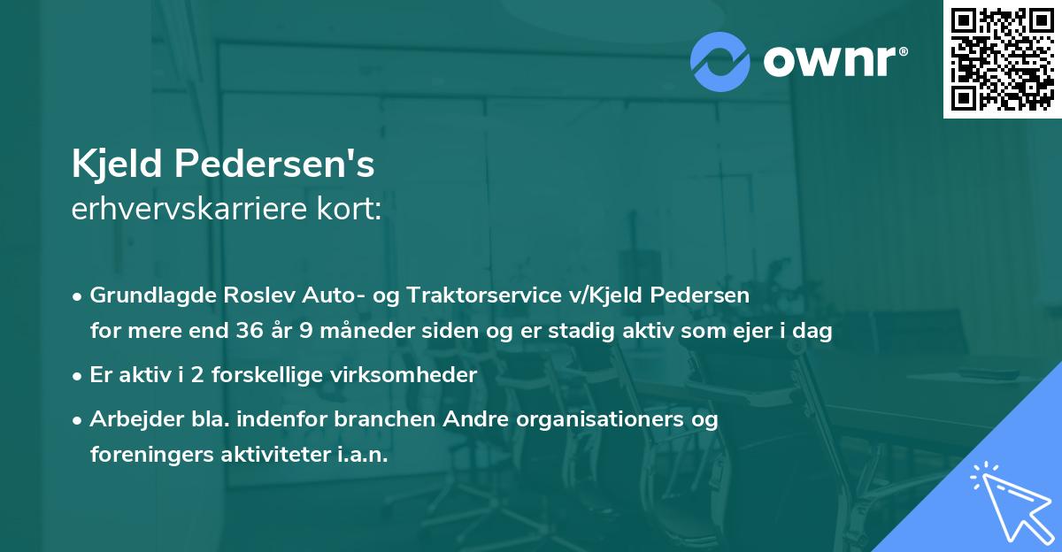 Kjeld Pedersen's erhvervskarriere kort