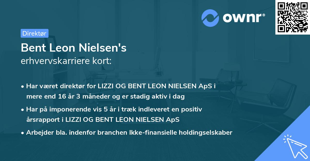 Bent Leon Nielsen's erhvervskarriere kort
