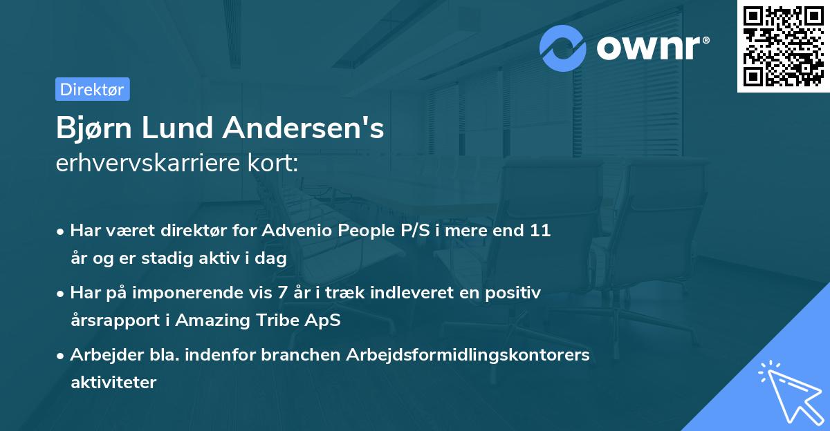 Bjørn Lund Andersen's erhvervskarriere kort