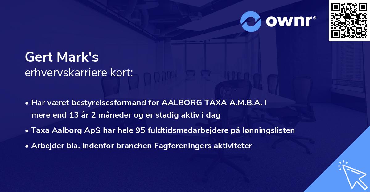 Gert Mark's erhvervskarriere kort