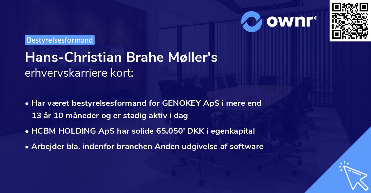 Hans-Christian Brahe Møller's erhvervskarriere kort