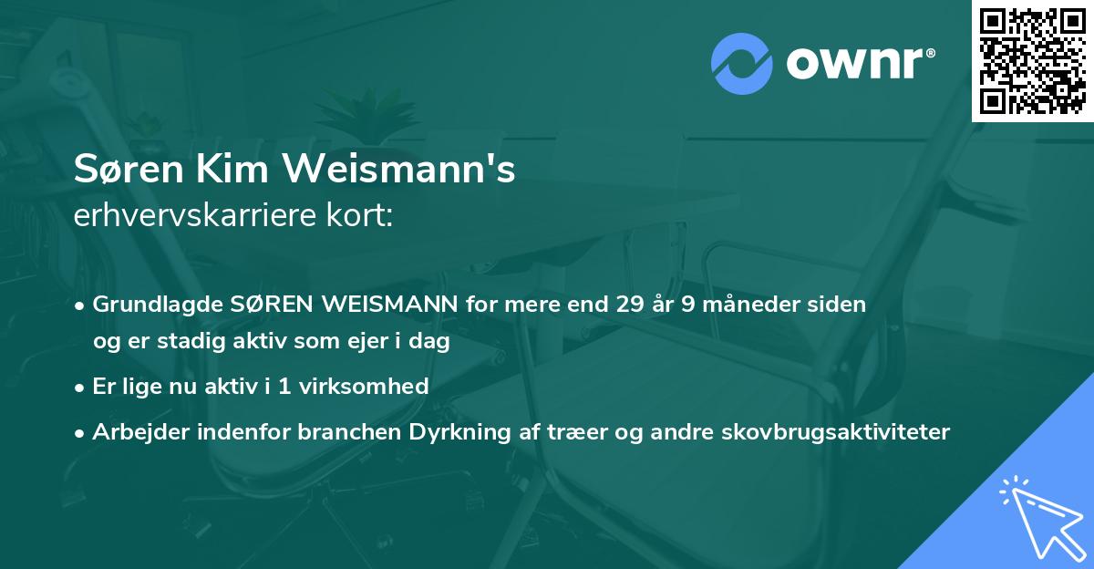 Søren Kim Weismann's erhvervskarriere kort