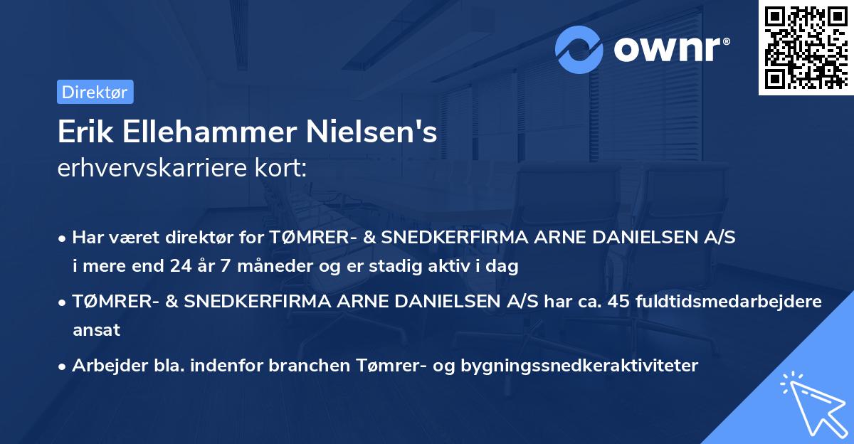 Erik Ellehammer Nielsen's erhvervskarriere kort