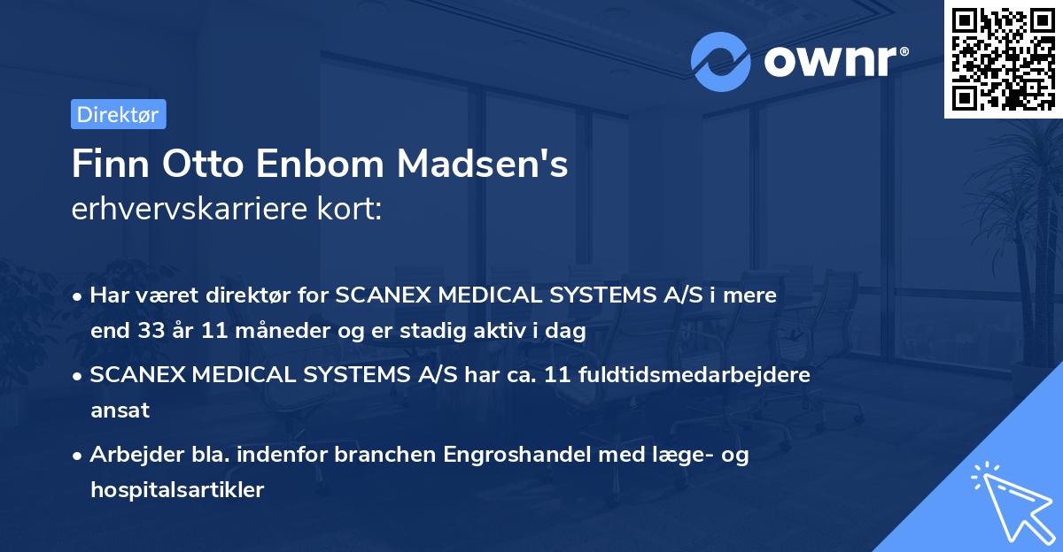 Finn Otto Enbom Madsen's erhvervskarriere kort