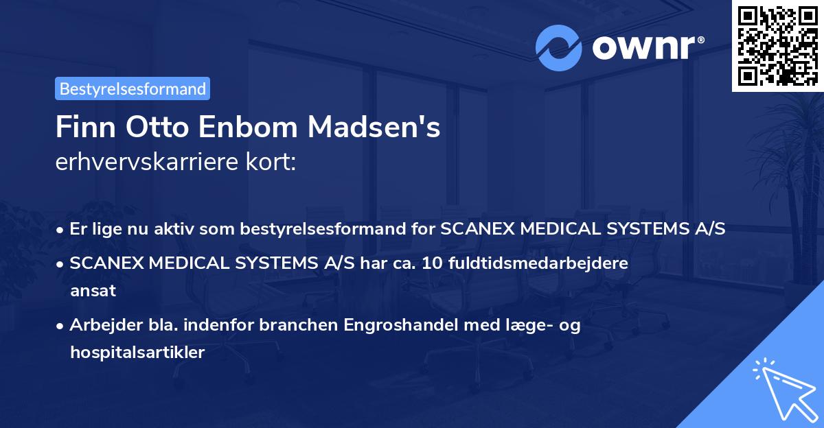Finn Otto Enbom Madsen's erhvervskarriere kort