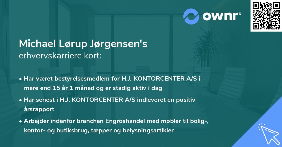 Michael Lørup Jørgensen's erhvervskarriere kort