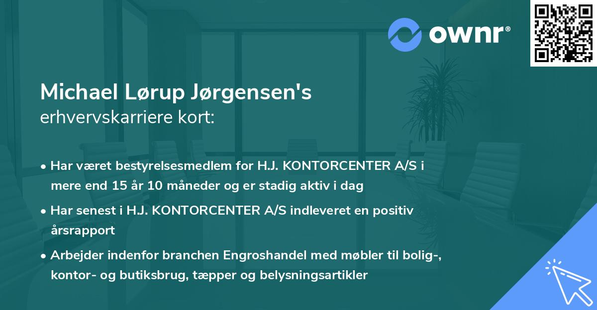 Michael Lørup Jørgensen's erhvervskarriere kort