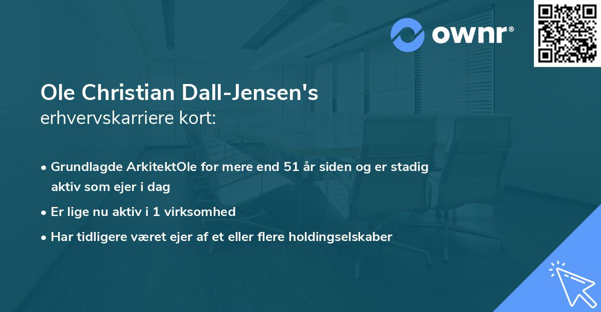 Ole Christian Dall-Jensen's erhvervskarriere kort