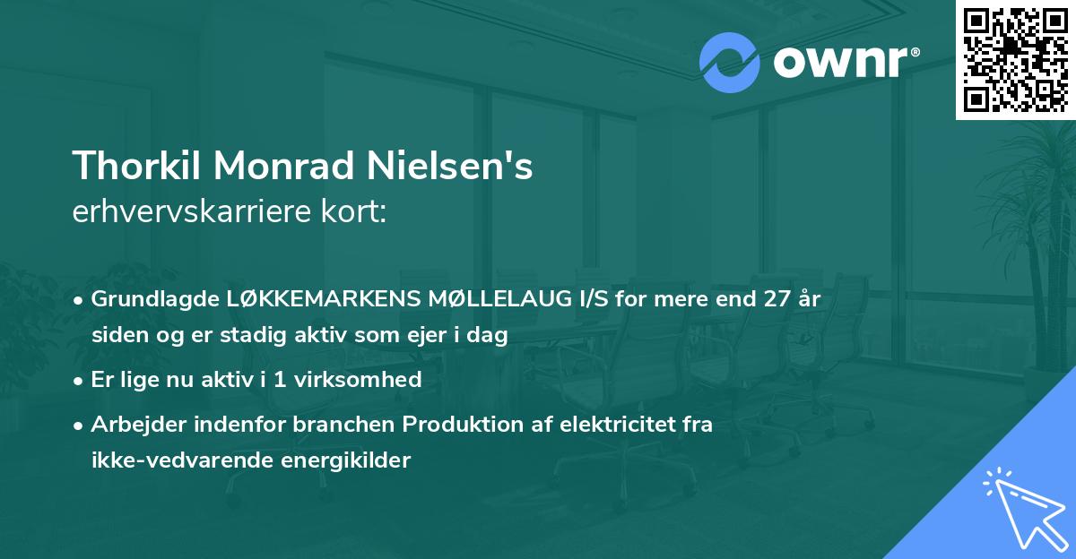 Thorkil Monrad Nielsen's erhvervskarriere kort