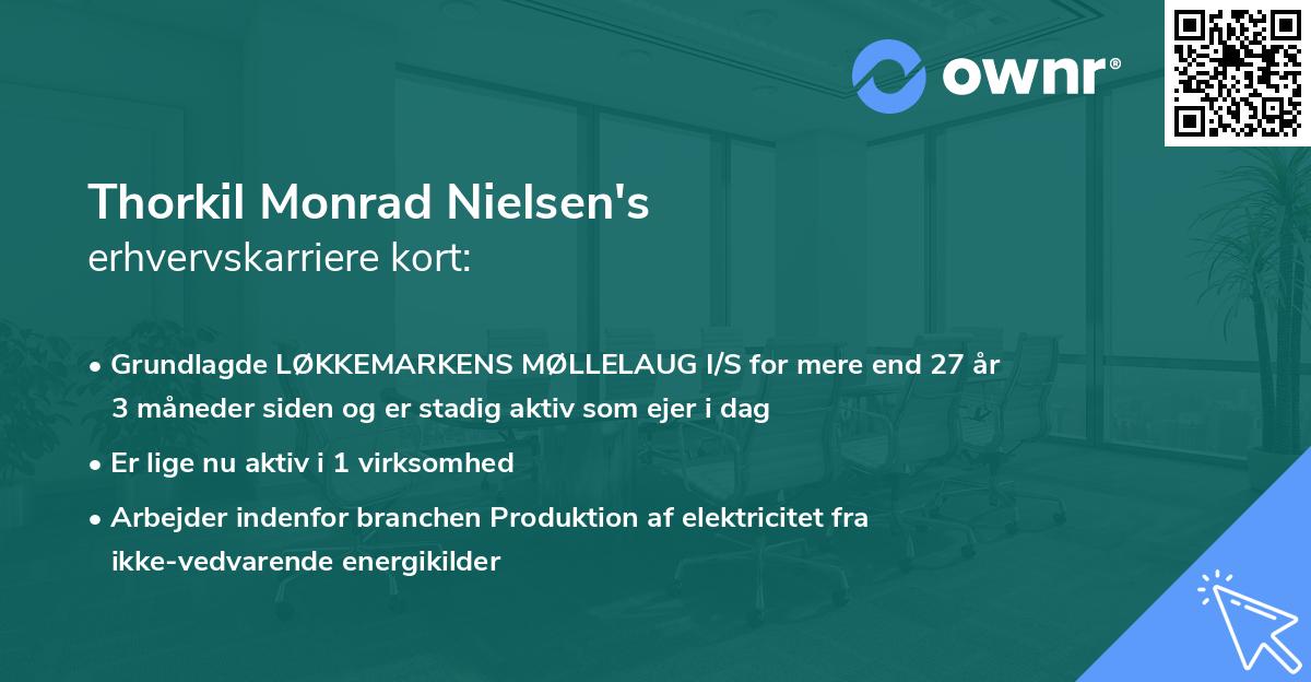 Thorkil Monrad Nielsen's erhvervskarriere kort