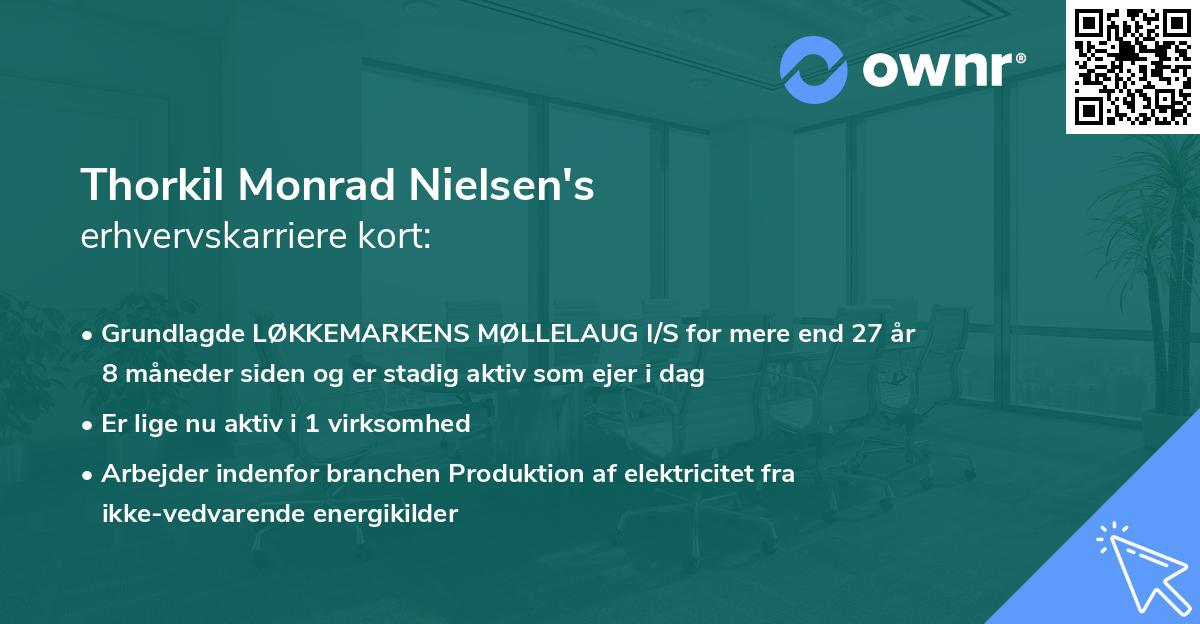 Thorkil Monrad Nielsen's erhvervskarriere kort