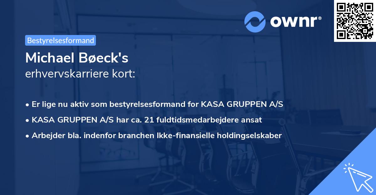 Michael Bøeck's erhvervskarriere kort