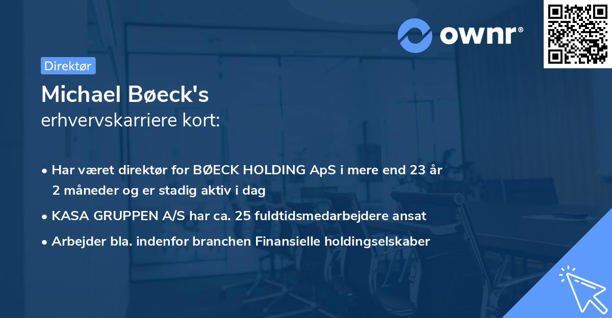 Michael Bøeck's erhvervskarriere kort