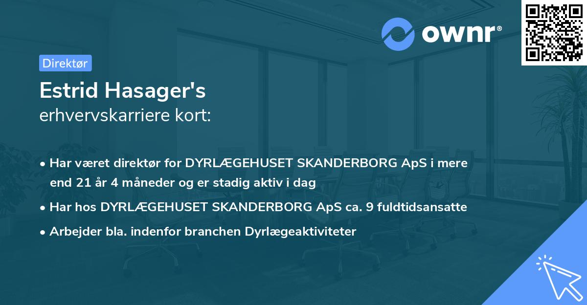 Estrid Hasager's erhvervskarriere kort