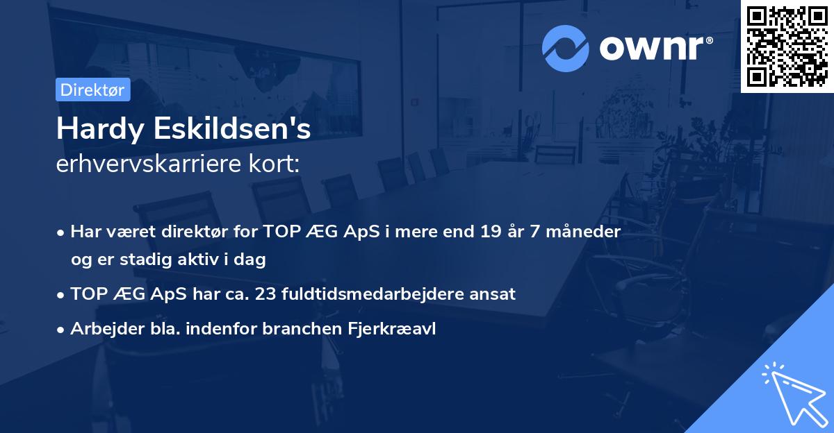Hardy Eskildsen's erhvervskarriere kort