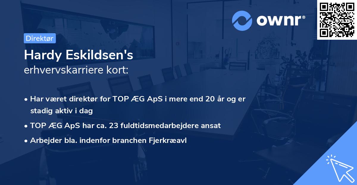 Hardy Eskildsen's erhvervskarriere kort