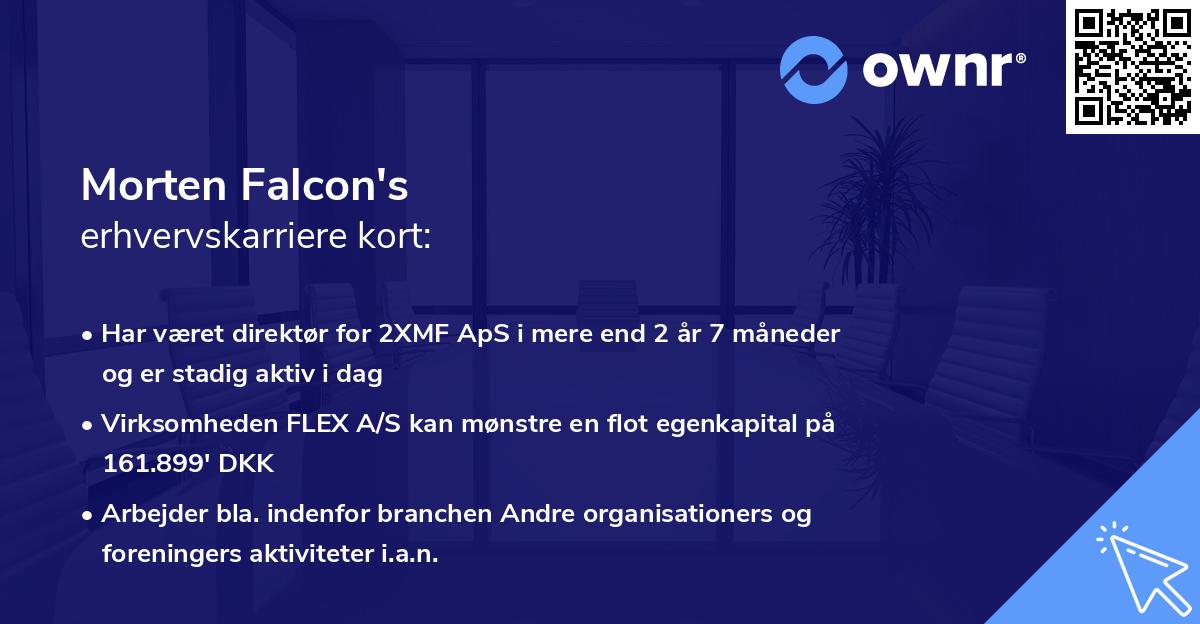 Morten Falcon's erhvervskarriere kort
