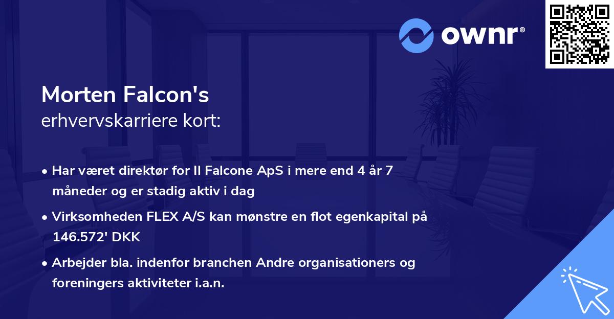 Morten Falcon's erhvervskarriere kort
