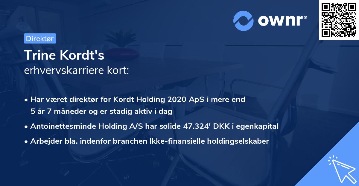 Trine Kordt's erhvervskarriere kort