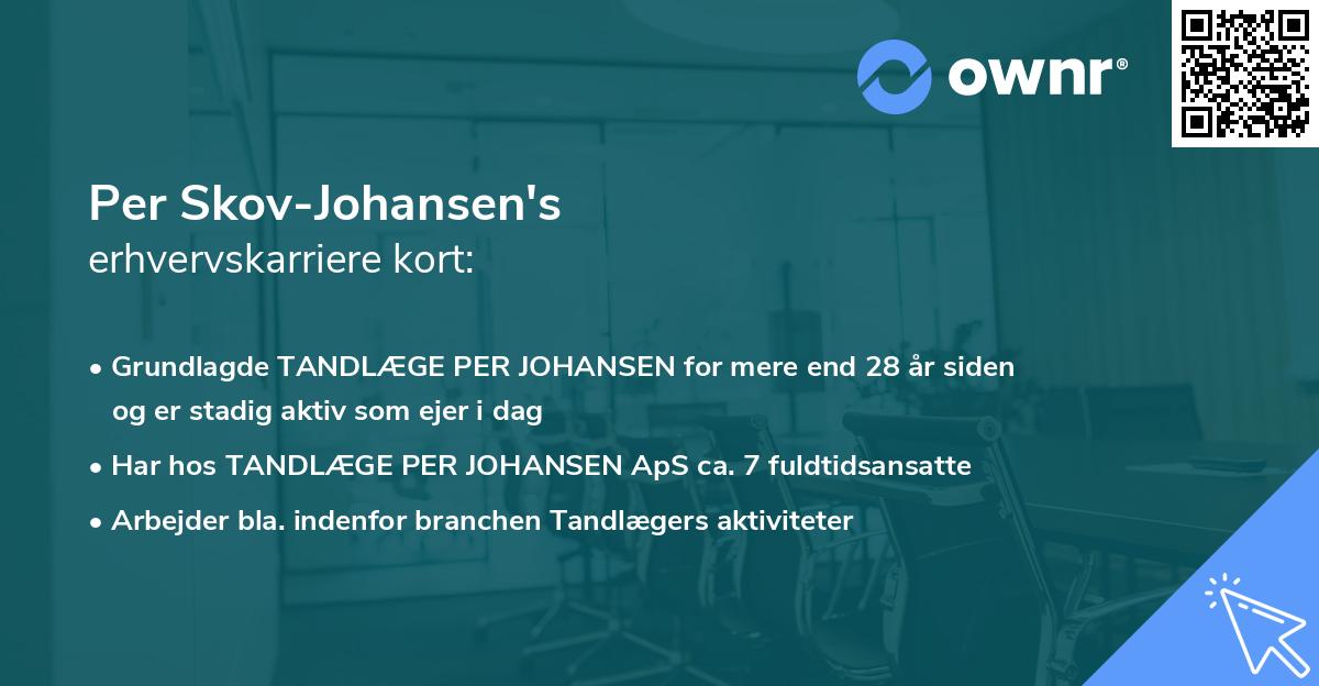 Per Skov-Johansen's erhvervskarriere kort