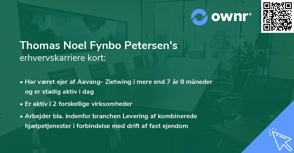 Thomas Noel Fynbo Petersen's erhvervskarriere kort
