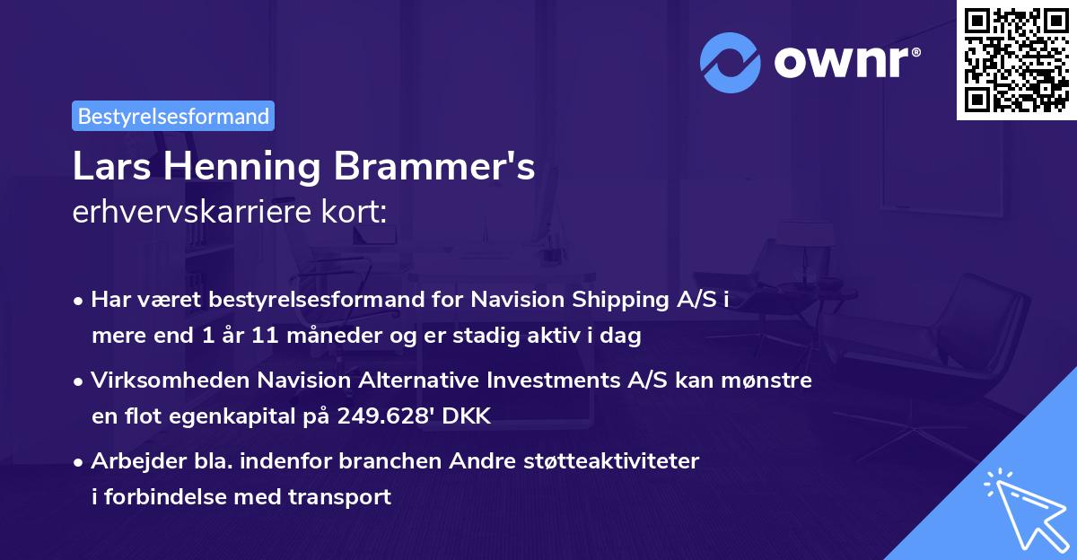 Lars Henning Brammer's erhvervskarriere kort