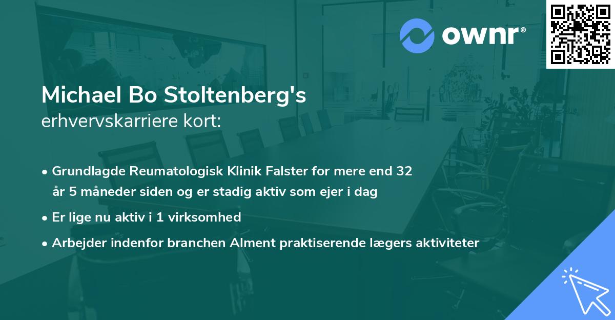 Michael Bo Stoltenberg's erhvervskarriere kort