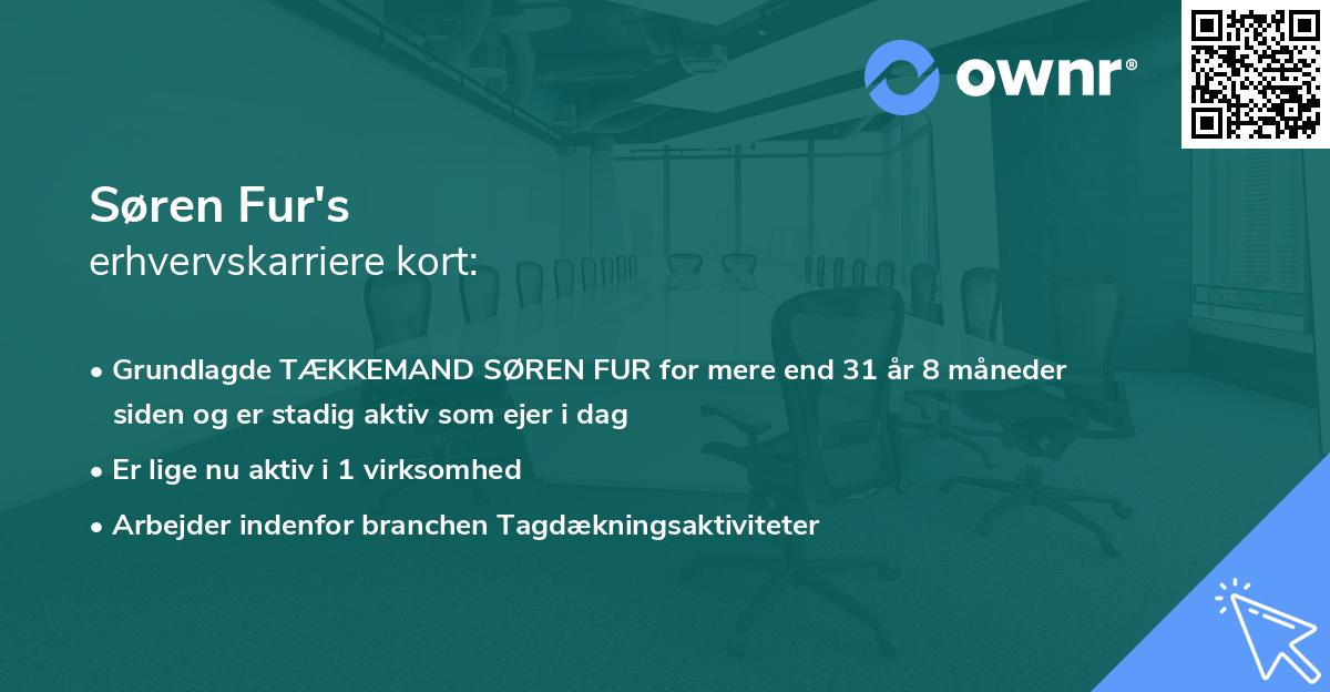 Søren Fur's erhvervskarriere kort