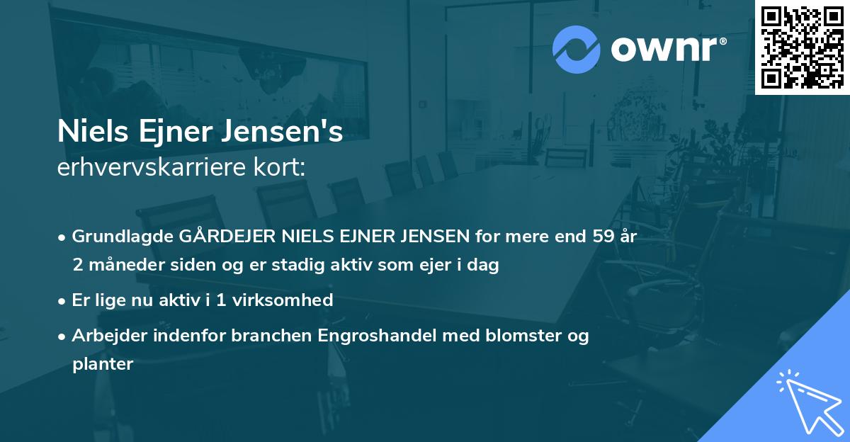 Niels Ejner Jensen's erhvervskarriere kort