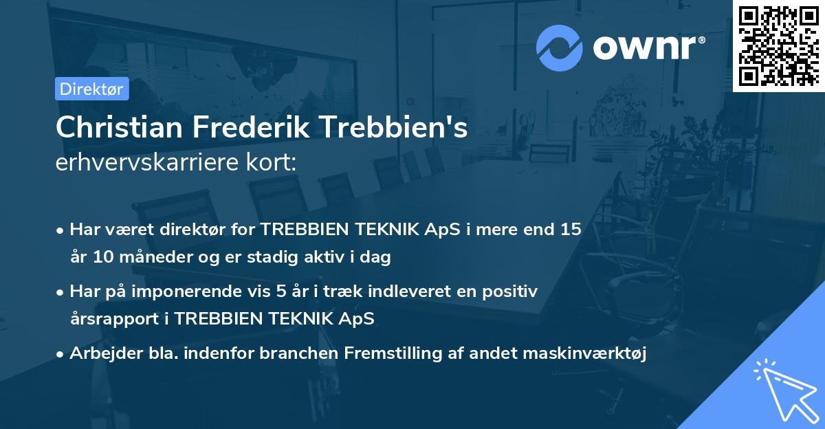 Christian Frederik Trebbien's erhvervskarriere kort