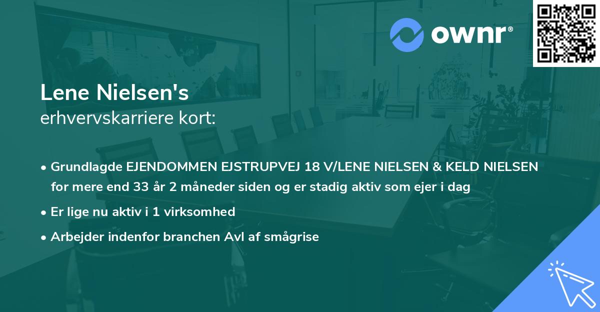 Lene Nielsen's erhvervskarriere kort