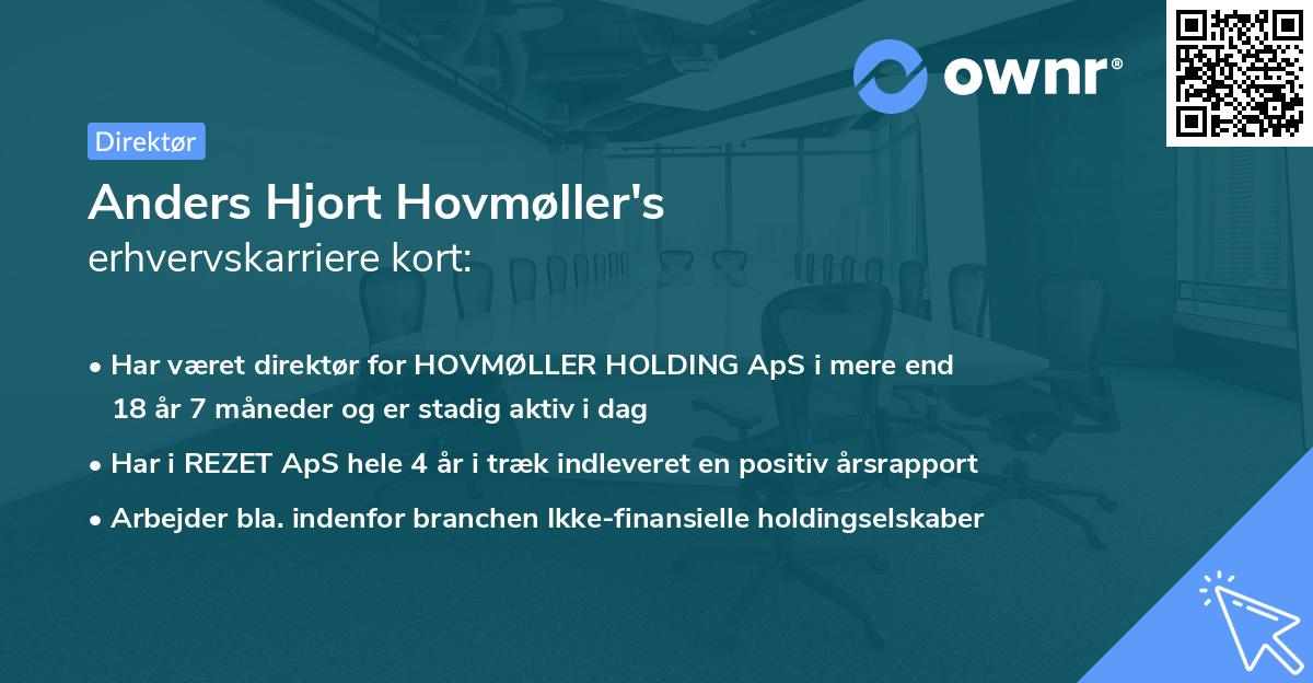 Anders Hjort Hovmøller's erhvervskarriere kort