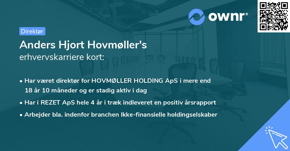 Anders Hjort Hovmøller's erhvervskarriere kort