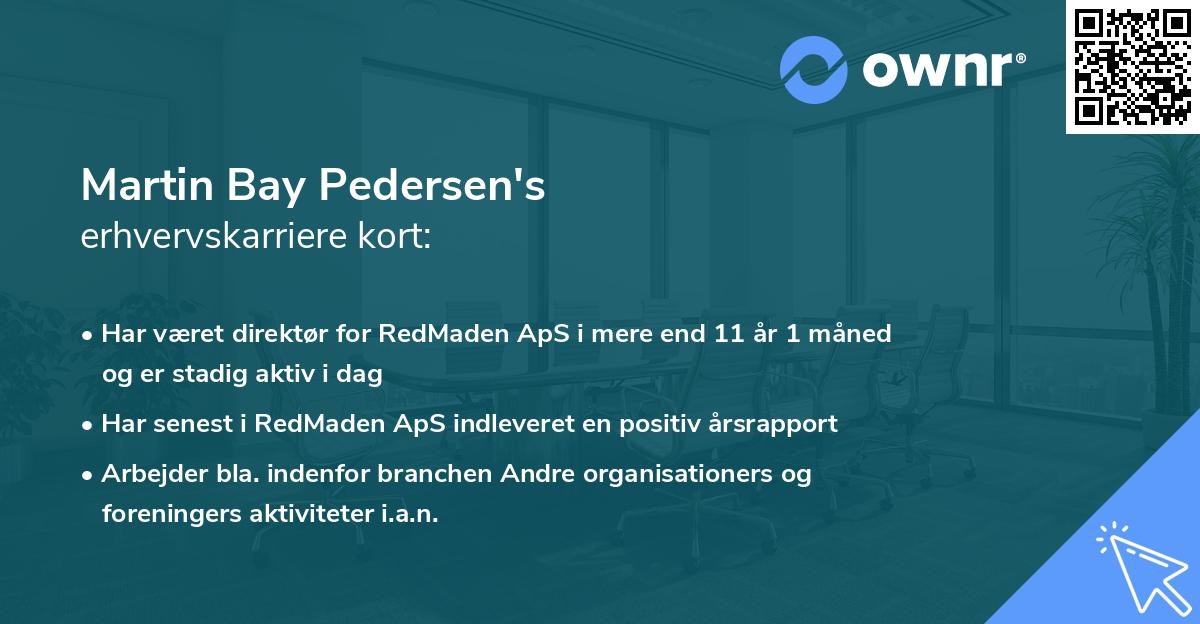 Martin Bay Pedersen's erhvervskarriere kort