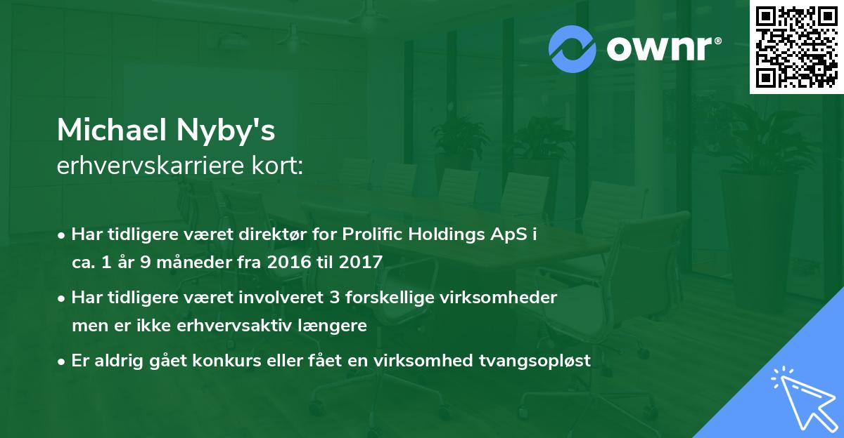 Michael Nyby's erhvervskarriere kort