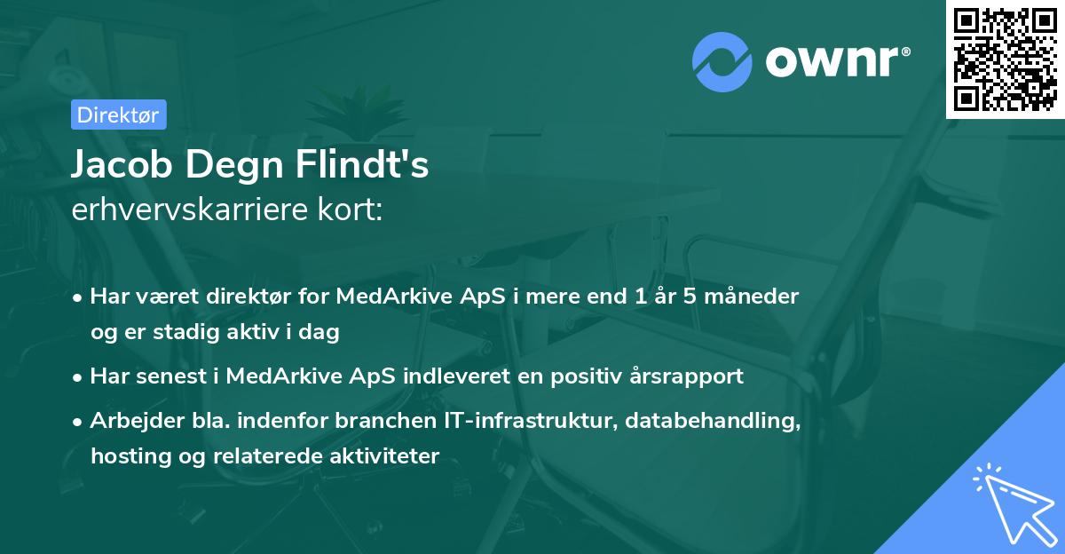 Jacob Degn Flindt's erhvervskarriere kort