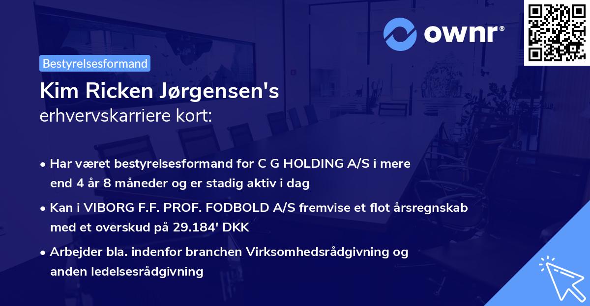 Kim Ricken Jørgensen's erhvervskarriere kort