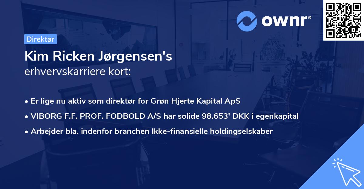 Kim Ricken Jørgensen's erhvervskarriere kort